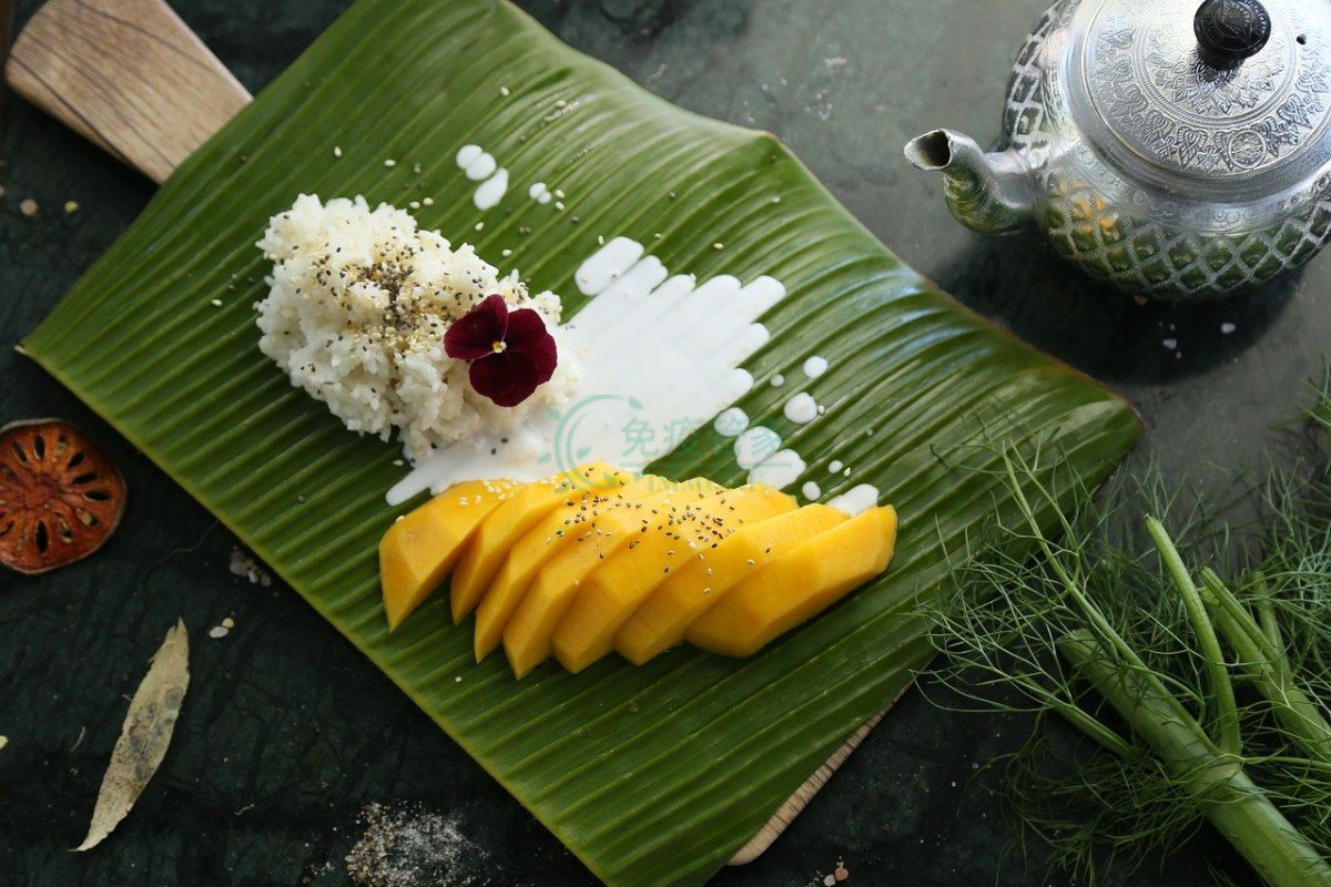 芒果糯米饭、芒果、泰国甜点免费图片